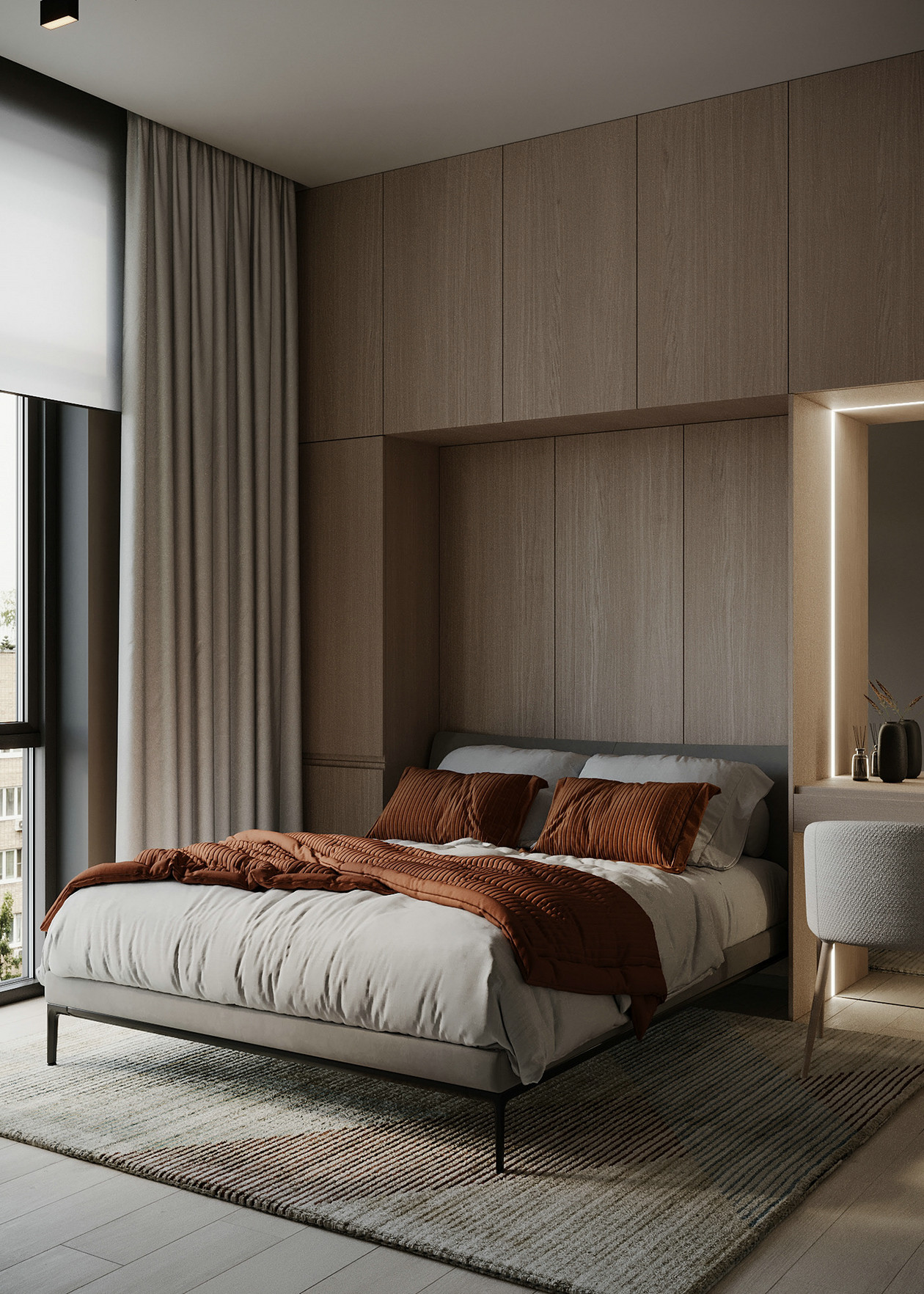 高级灰+橘色室内设计-9