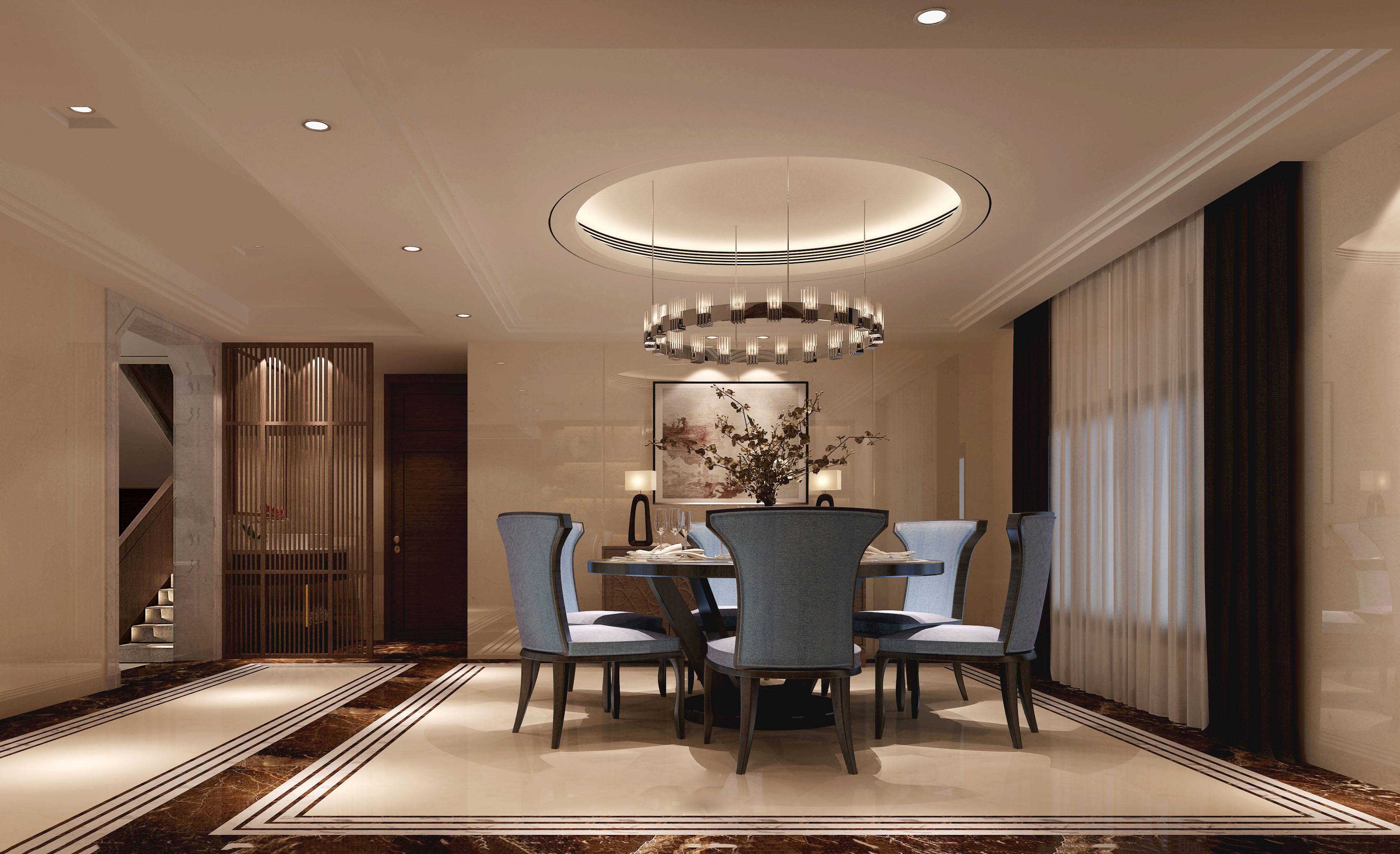 新中式 中式古典 奢华家装别墅样板房-18-11