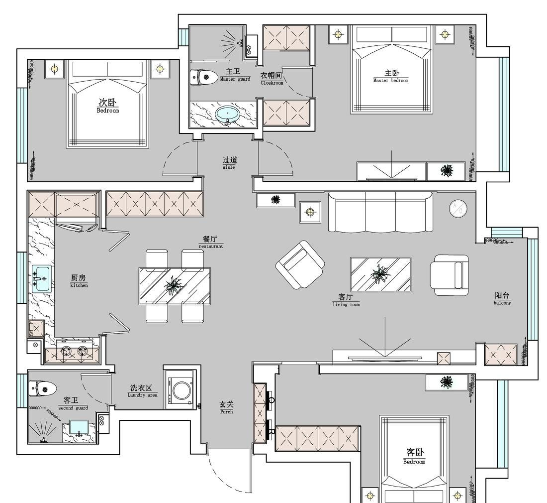 现代轻奢紫雲住宅-23