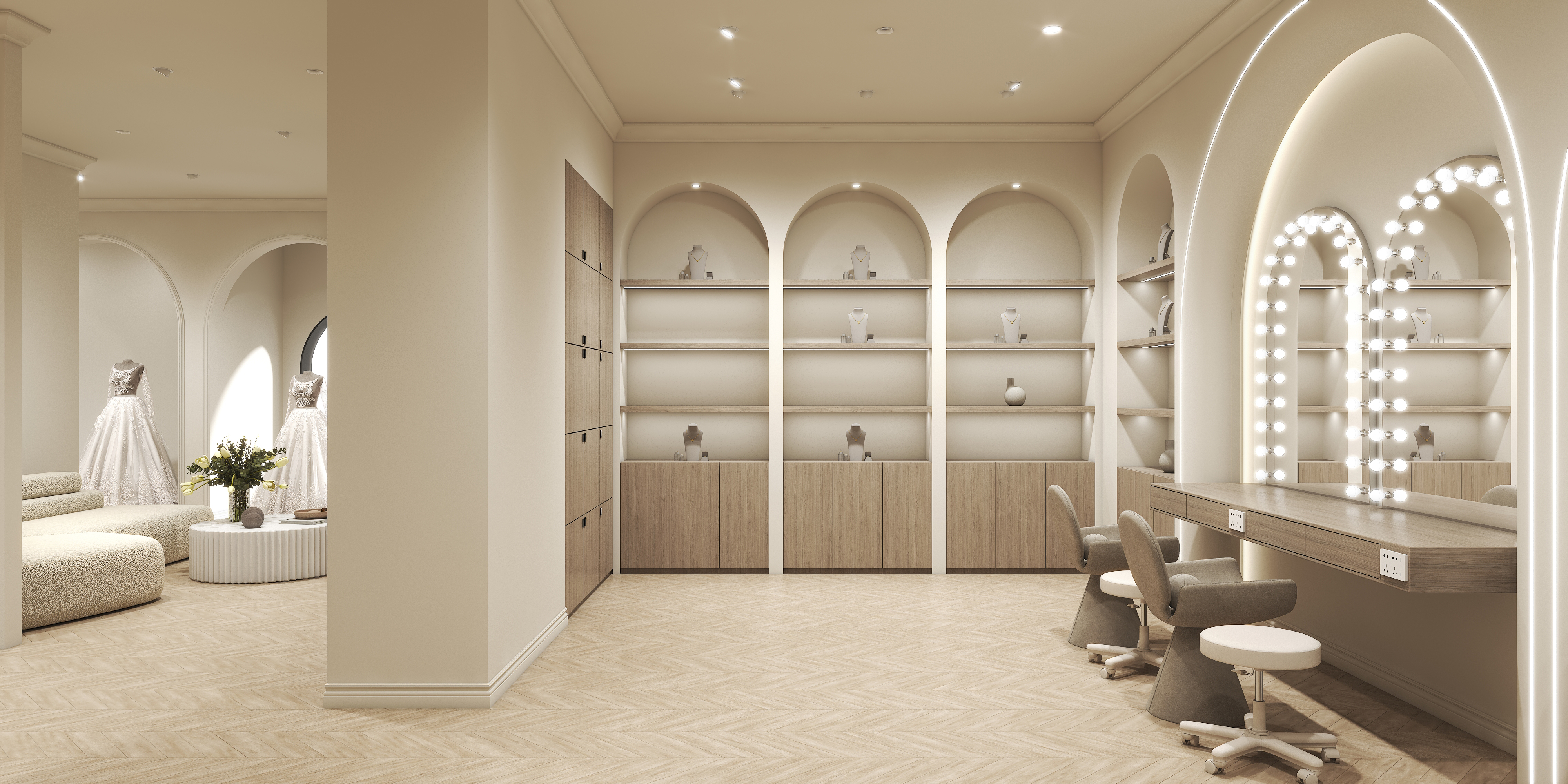 轻法式礼服馆设计-10