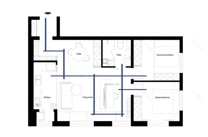 油画质感小户型设计,打造互动式空间-47