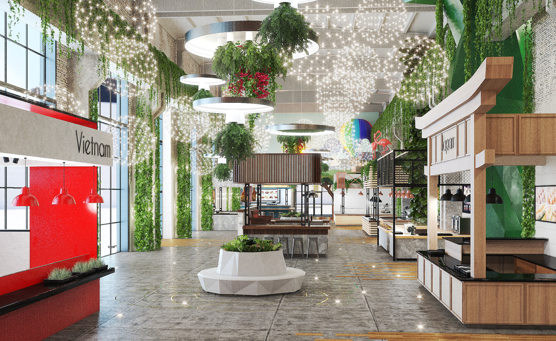 亚洲区的美食广场设计-7