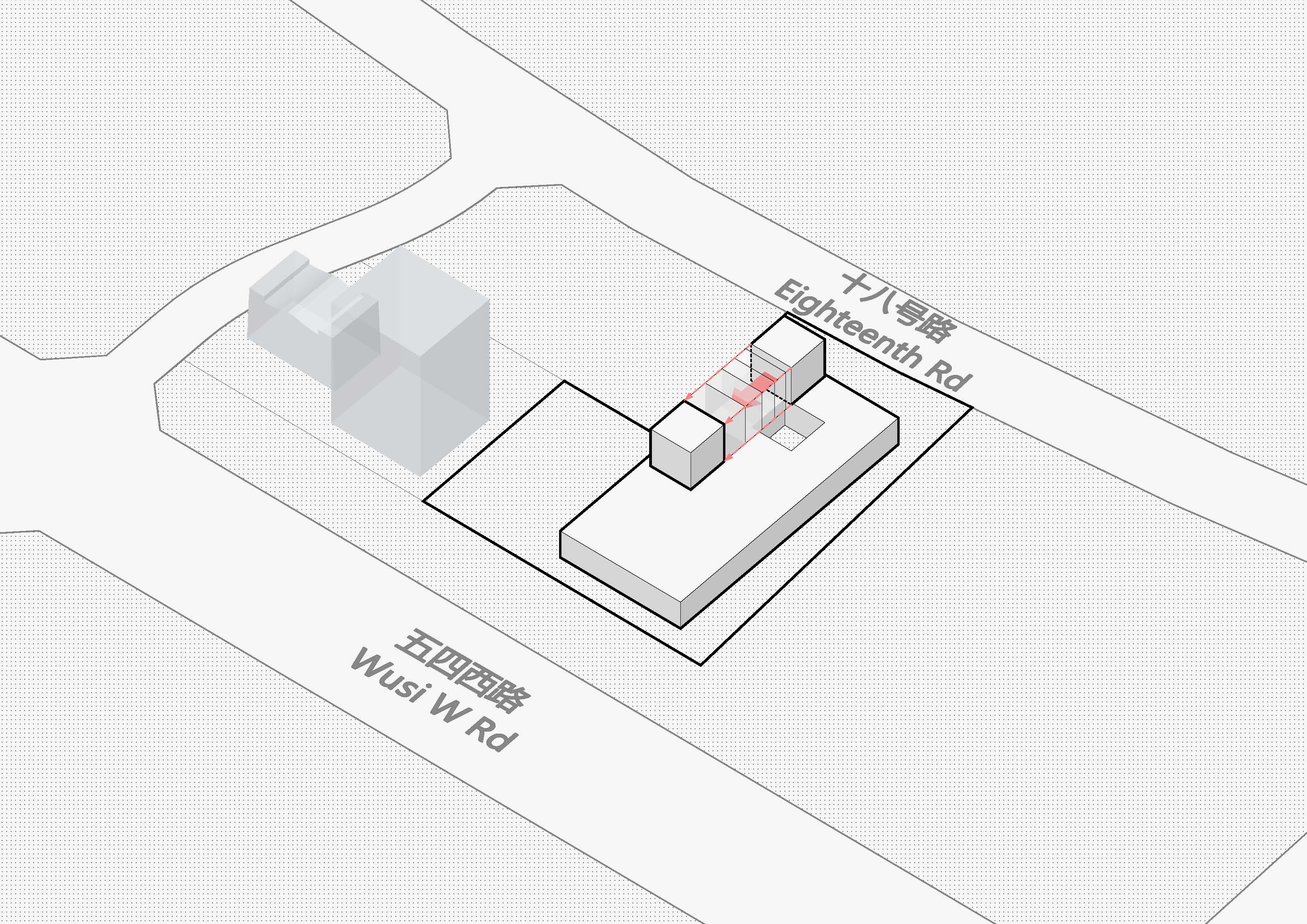 某档案中心建筑体块生成分析图-6