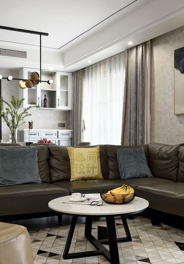 道简现代轻奢——黑橙色调的活力空间-8