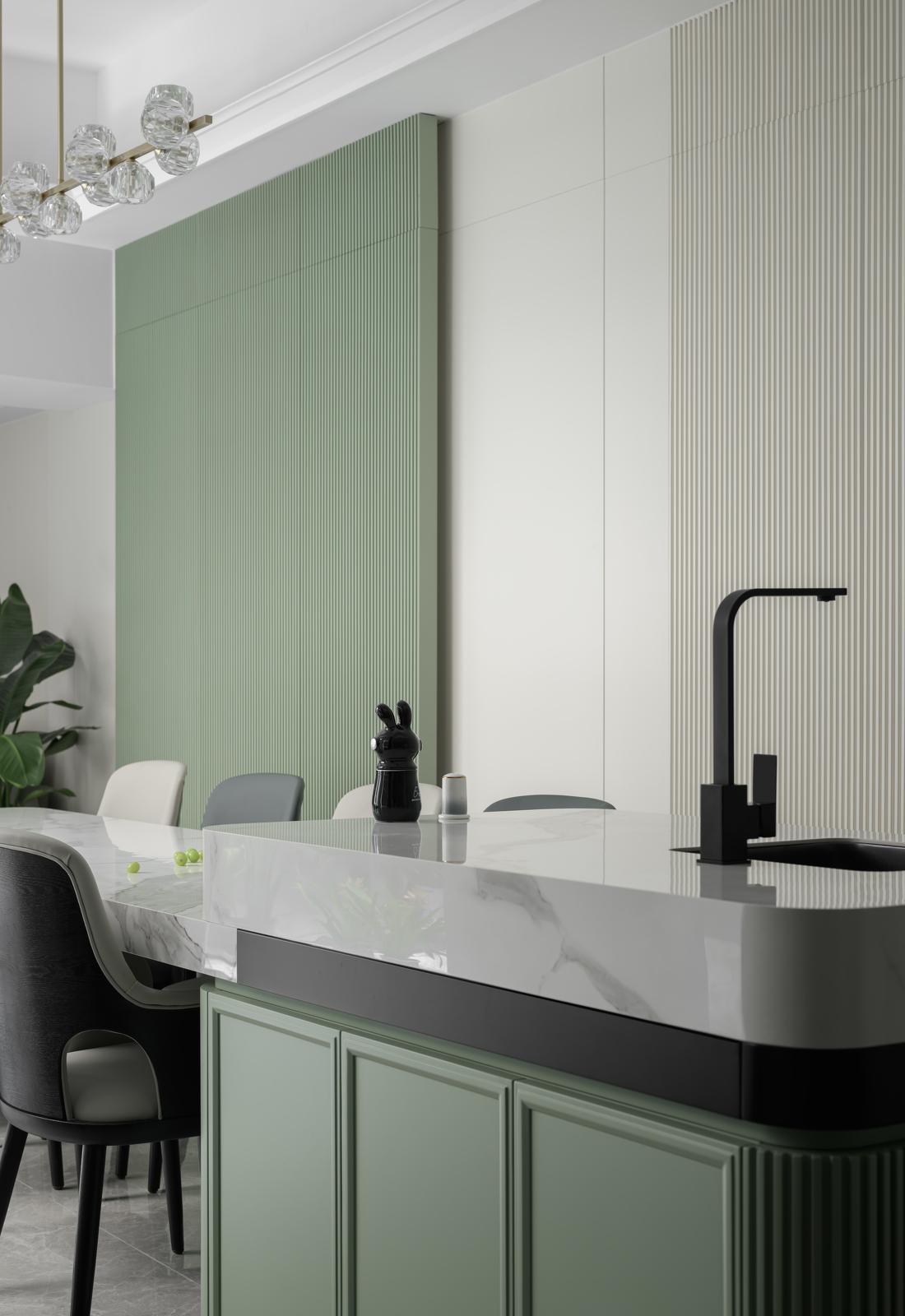 薄荷绿诗意住宅-14