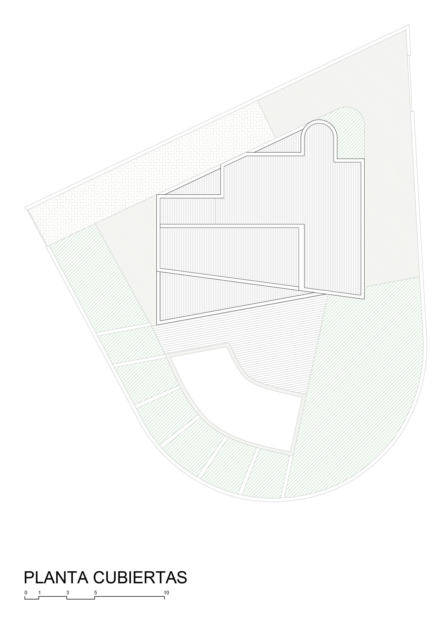 复杂地块上的曲线别墅设计-24