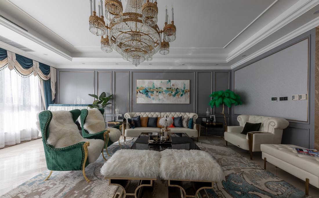 精装房改造,美式新古典邂逅浪漫优雅-12