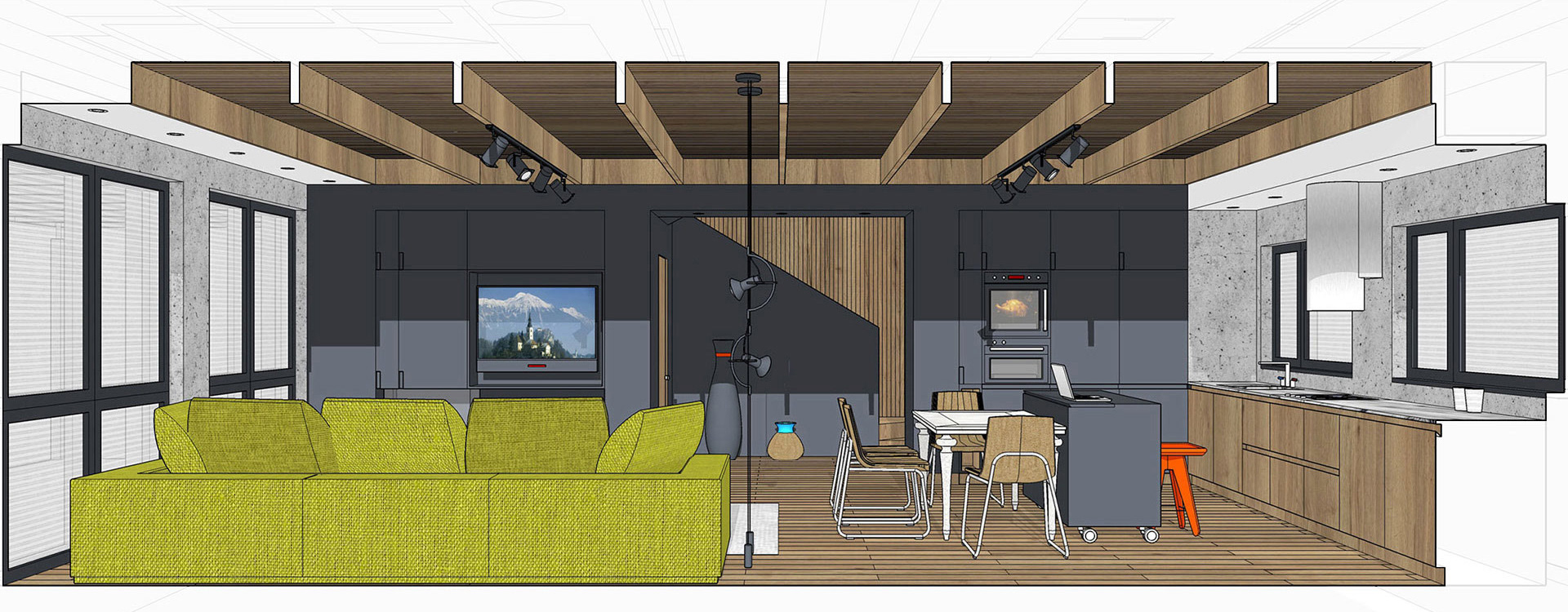 Portfolio. Interiors. Architecture of buildings.-103