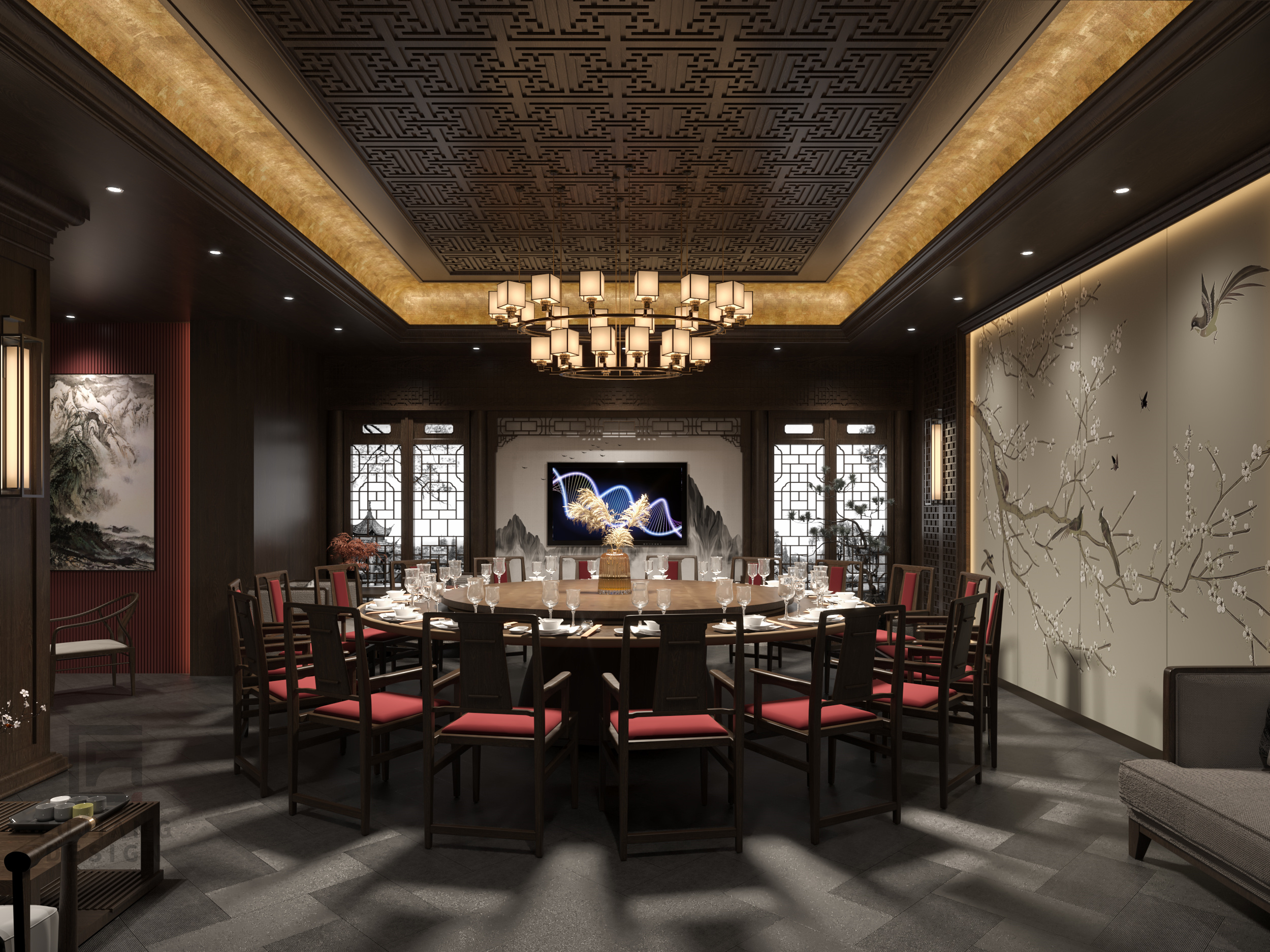 餐饮空间：徽韵十足的中式餐厅设计欣赏-1