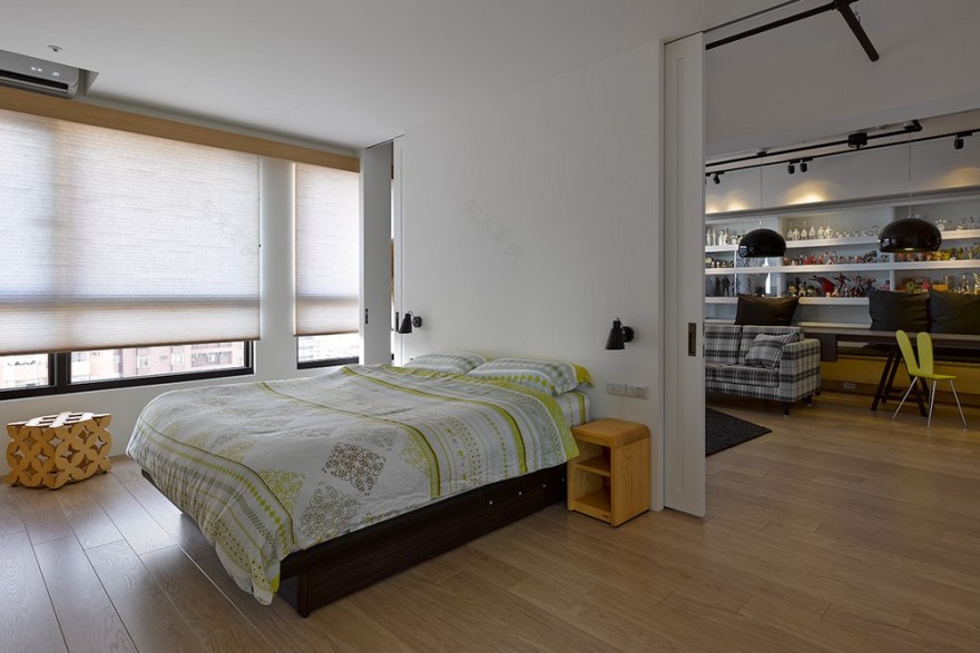 带有整墙置物架的概念风公寓设计丨中国台湾丨Ganna Design Studio-11