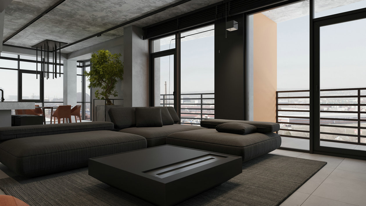 高级黑色系住宅设计-5