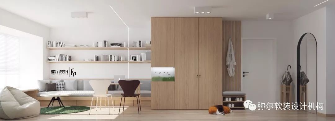 80m²精装房软装设计-22