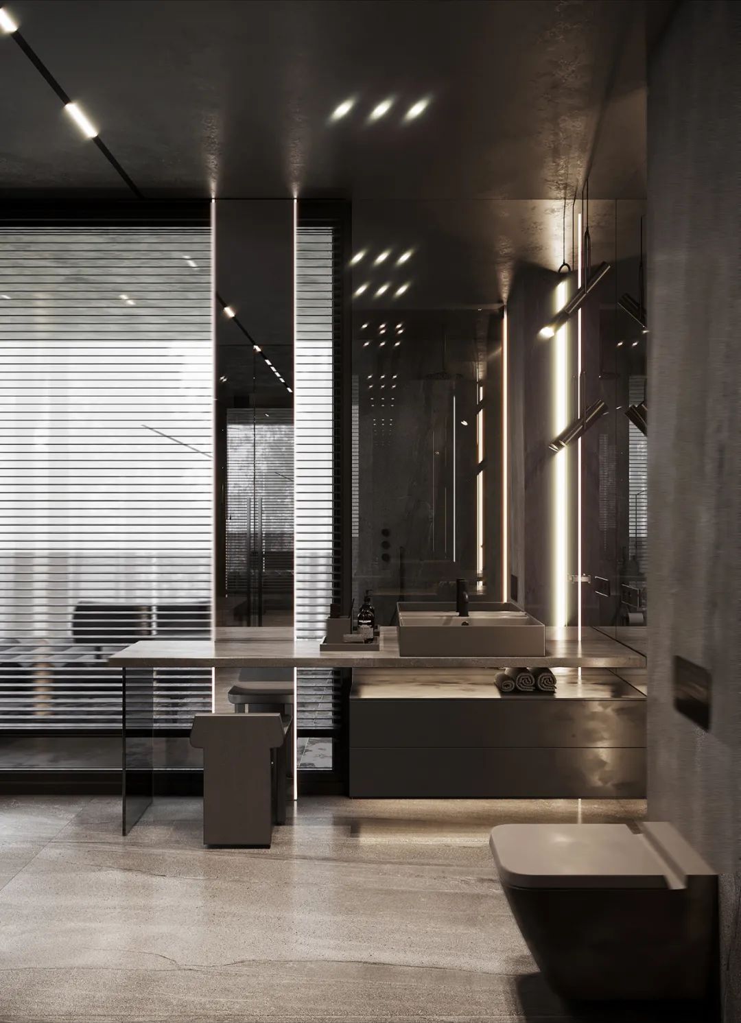 深色系卧室设计-16