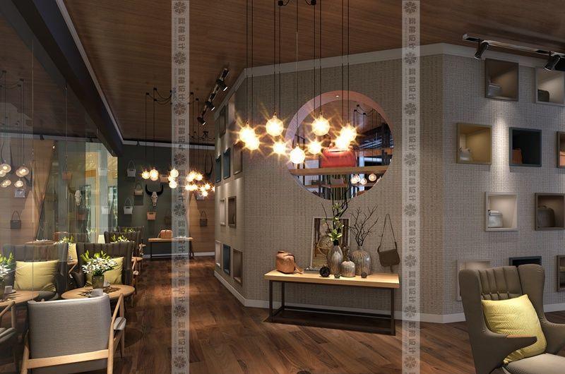 蓝柚设计 | 义乌精品包包店展示设计-10