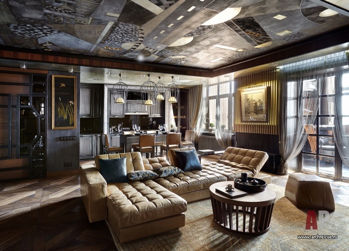 168平米深色民族风公寓室内设计丨Татьяна Смирнова,Джамшед Шодиев-12