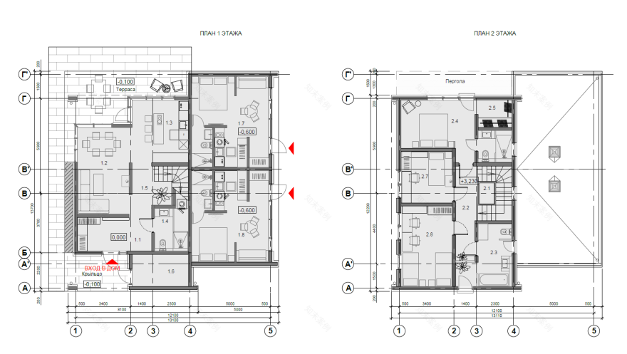 现代简约坡顶住宅丨Architecture OlaPopova architect-18