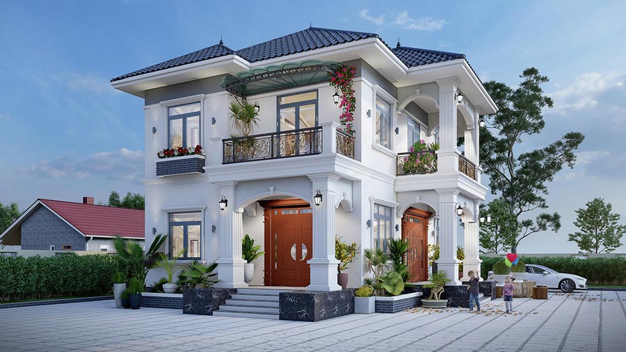 35套二层坡顶别墅设计方案丨NEOHouse vn-9