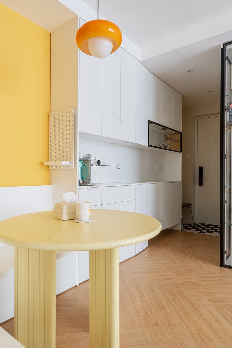 70㎡柠檬黄+墨绿奶油风甜蜜双人居丨中国北京丨久栖设计-28