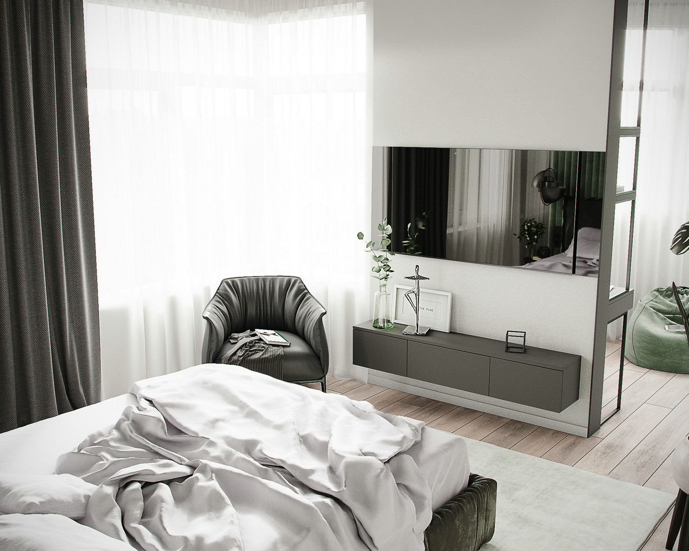 绿意盎然 | 揭秘灰绿色家居设计的魅力-12