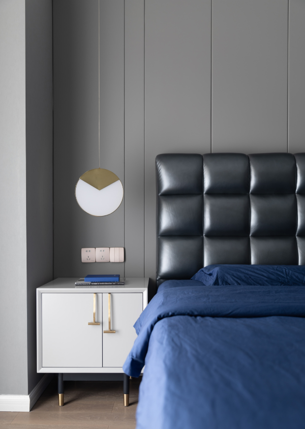 上北设计 | 蓝色乳胶漆打造的清凉空间-25