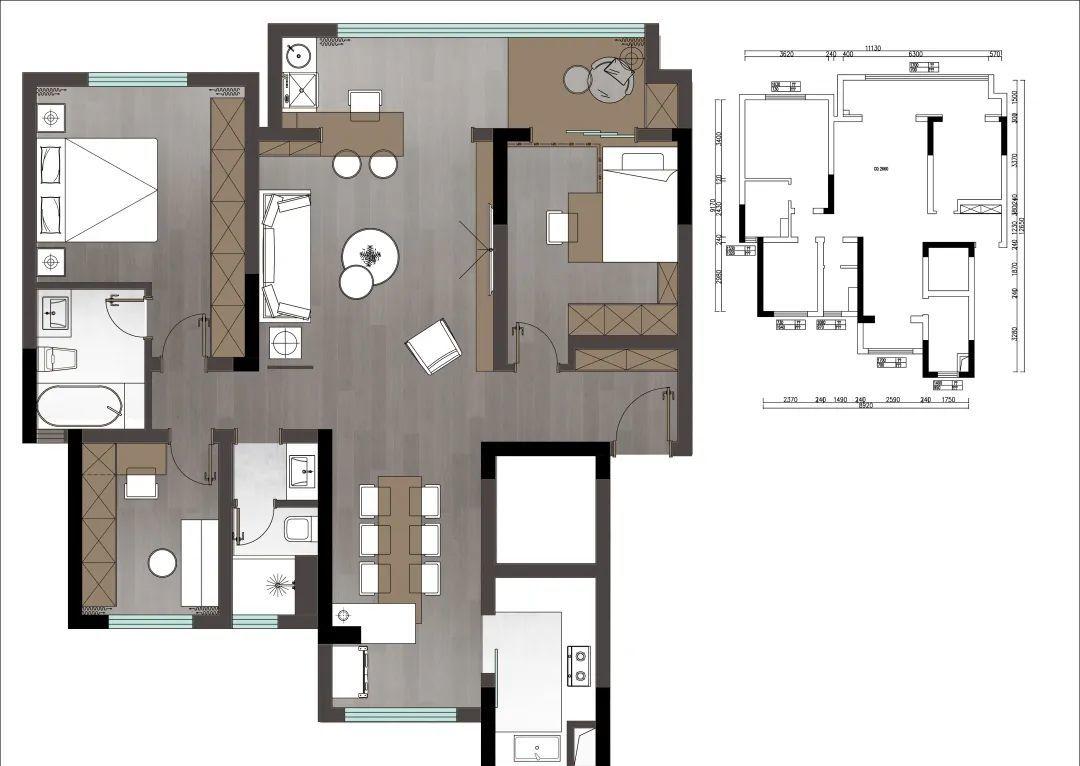 山桔平层空间 · 现代简约的诗情家居设计-1