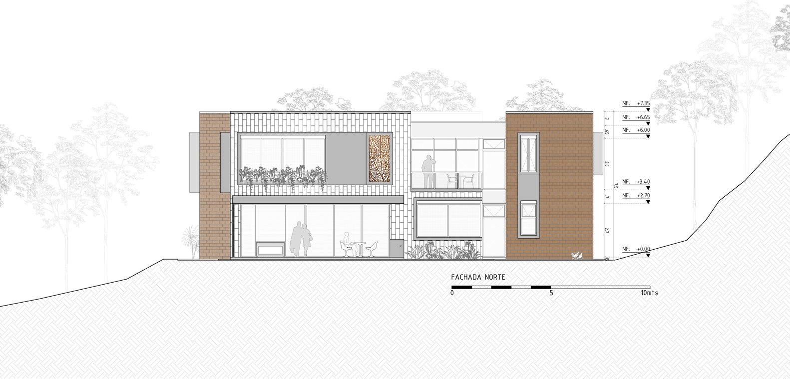 哥伦比亚绿意盎然的四立方体别墅-36