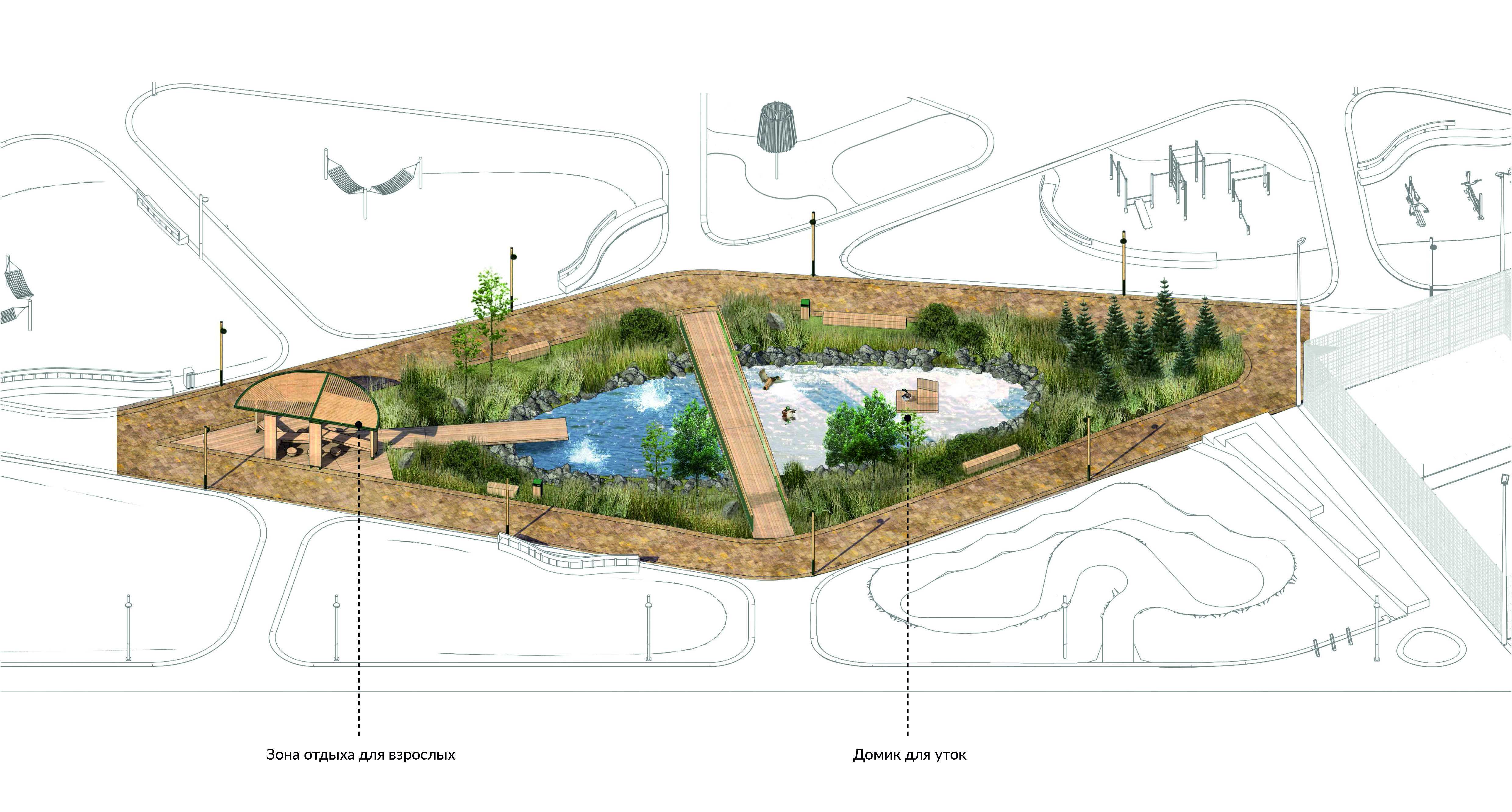 “西伯利亚之心”住宅小区林荫道景观设计丨俄罗斯秋明丨IDEA 工作室-35