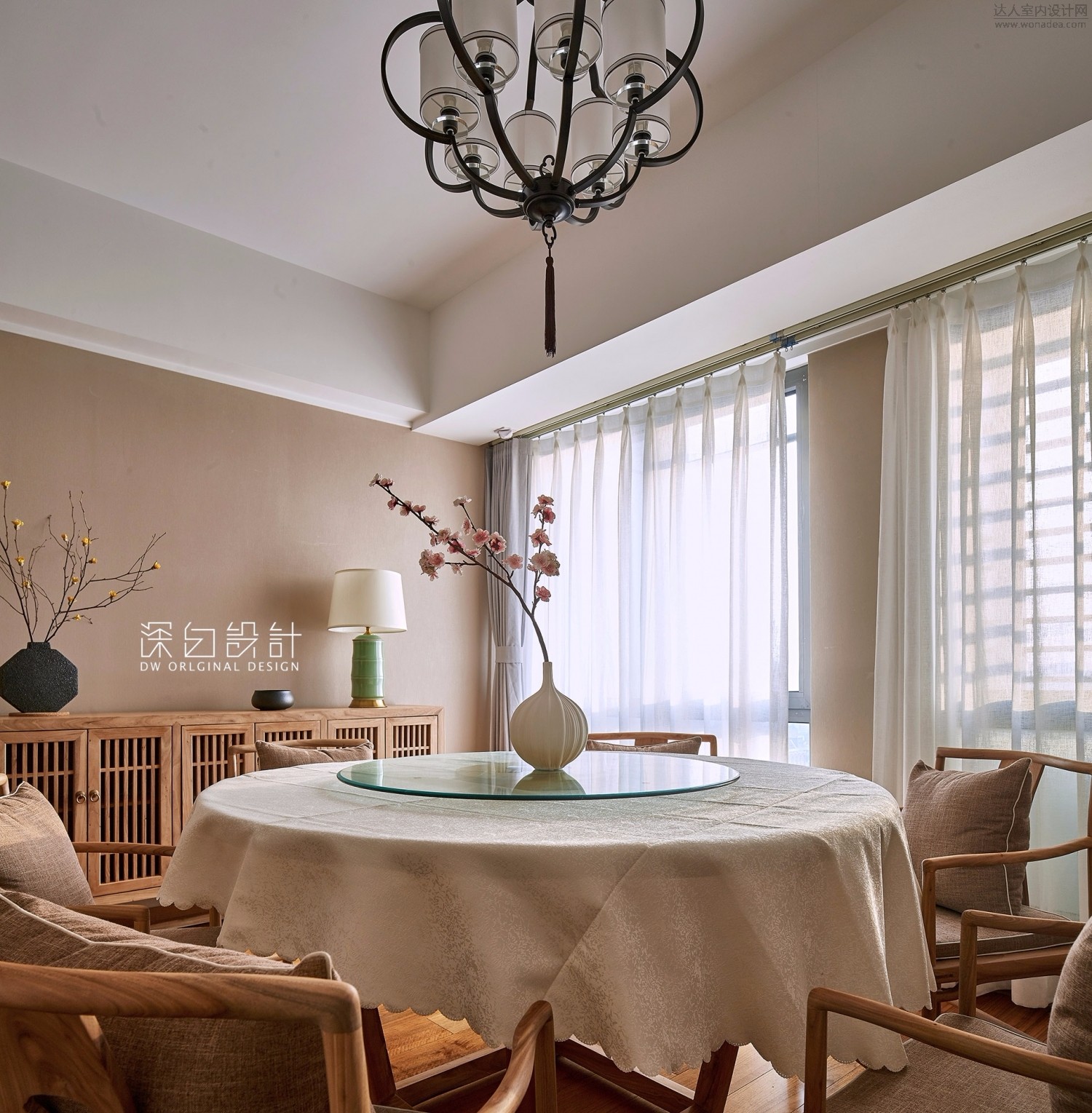 隐·仕——嘉里中心150㎡新中式住宅  深白设计-15