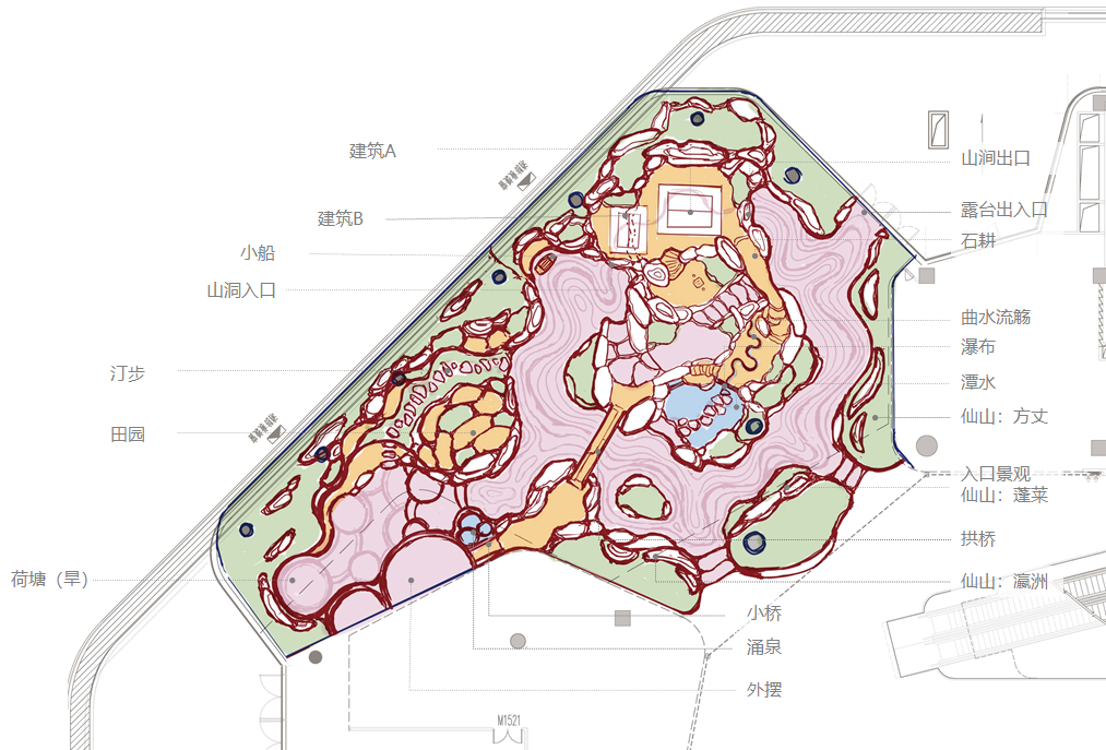 喜随作品|壶中胜境·商业中庭的科技国风微缩园林-99