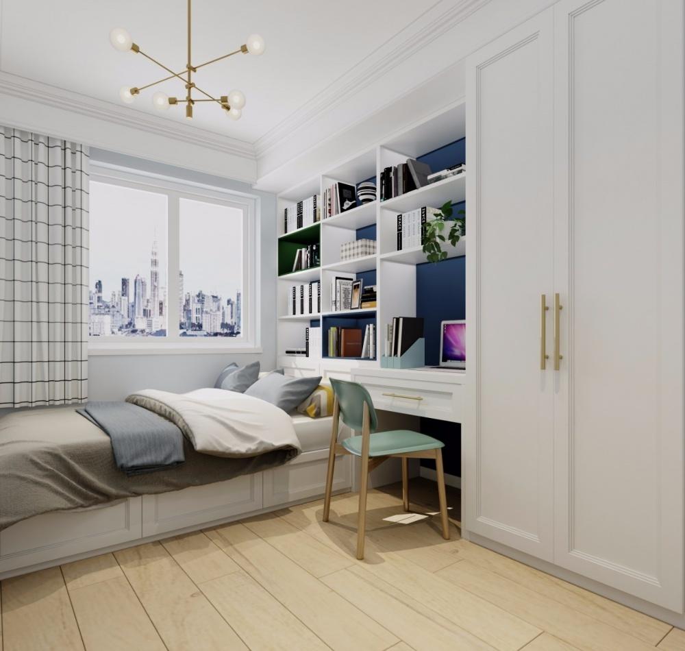 蓝白之家,简约舒适的空间设计-11