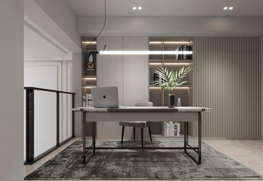 现代轻奢复式住宅设计-14