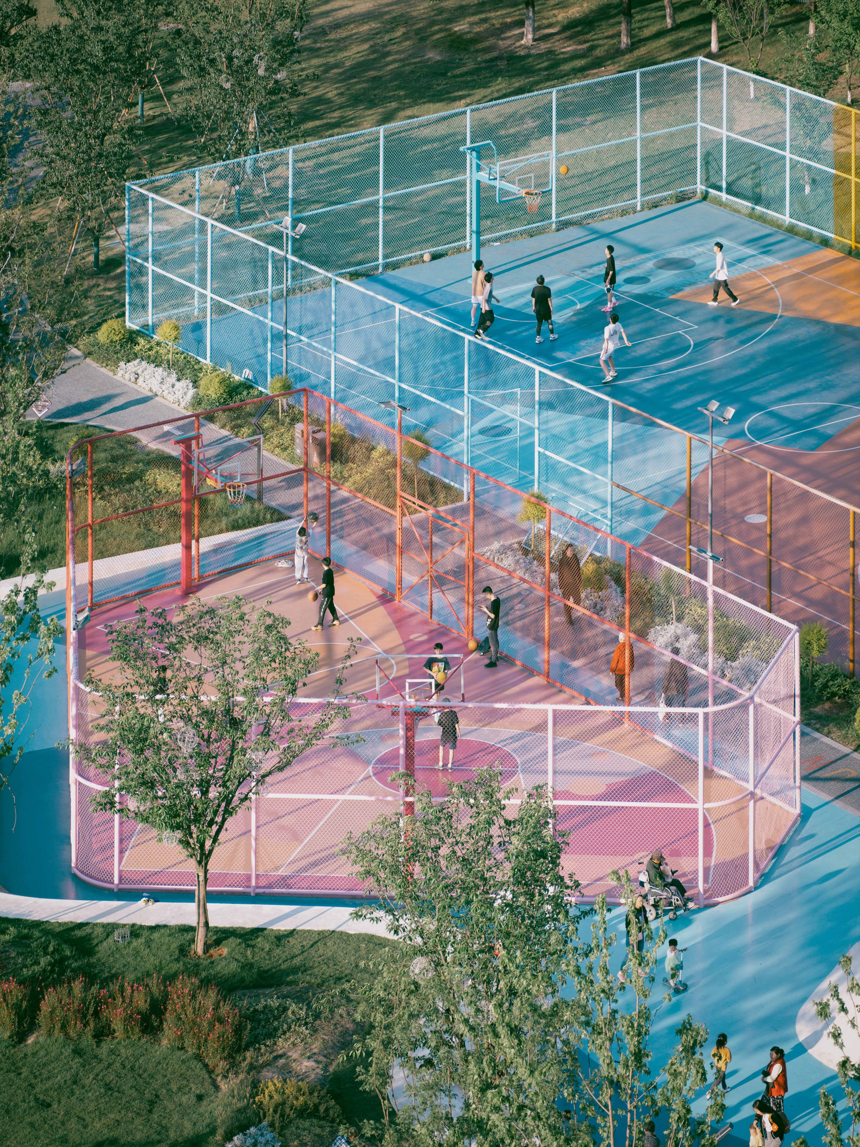 SoBA designs colourful sports park informed by local opera costumes-15