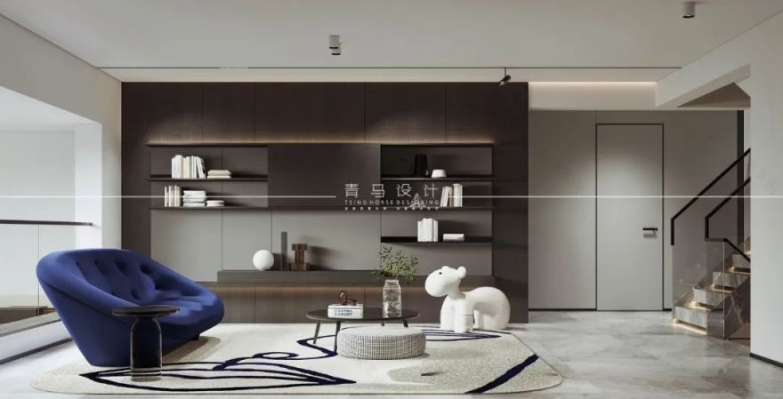 未央金茂府现代轻奢下叠别墅设计丨中国西安丨青马别墅设计-48