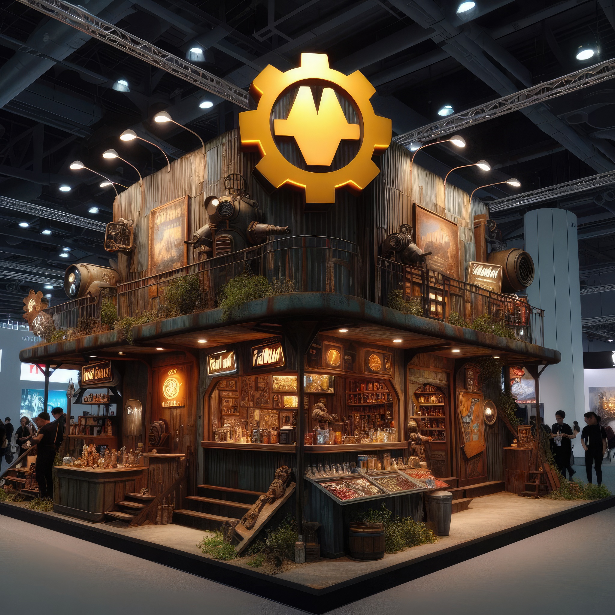 Fallout exhibition stand/booth ai generated-11