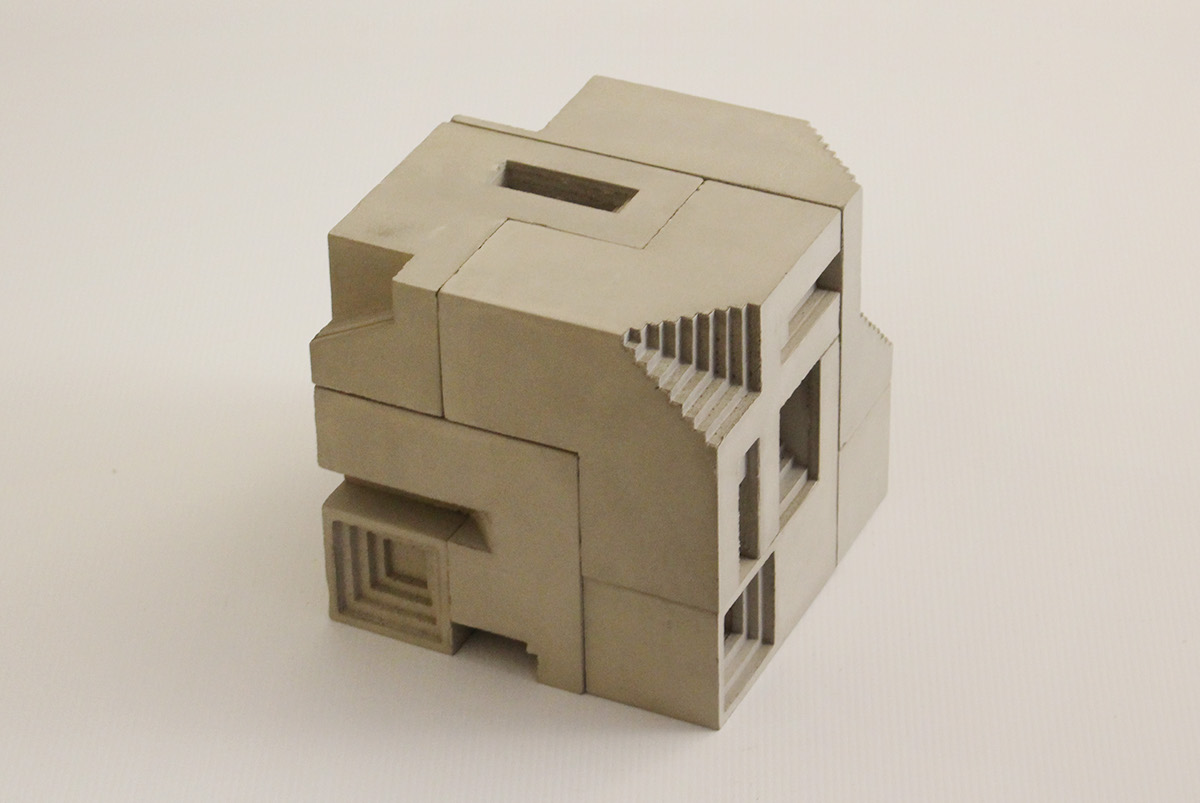 创意 gypsum concrete 拼接 Soma Cube-7