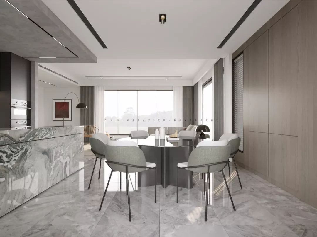 绍兴融创越州府现代大平层 | 双倍空间,大胆用色-27