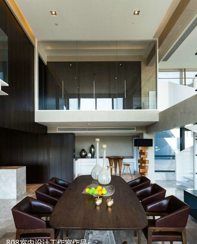 现代跃层餐厅设计，旋转楼梯成亮点-4