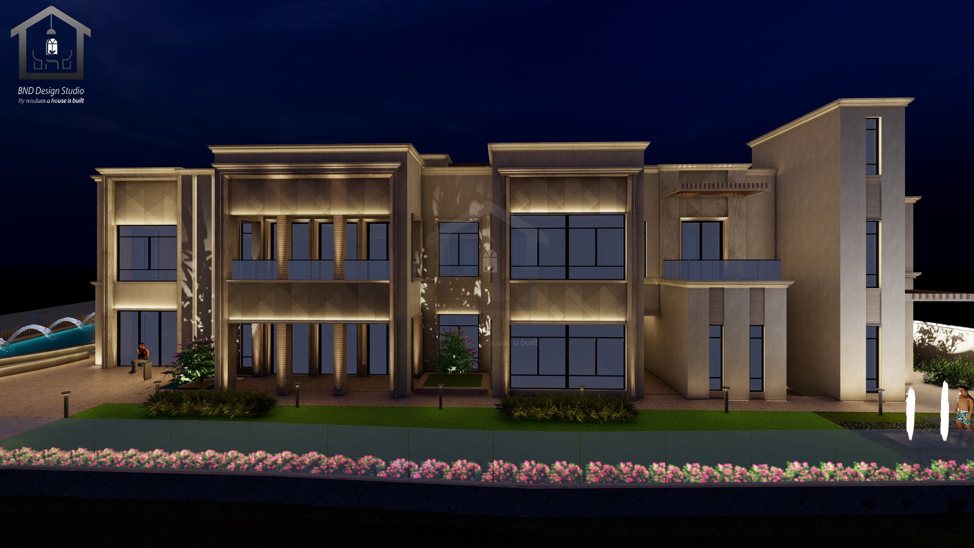 Private Villa - Facade & Landscape Lighting Design-UAE-11