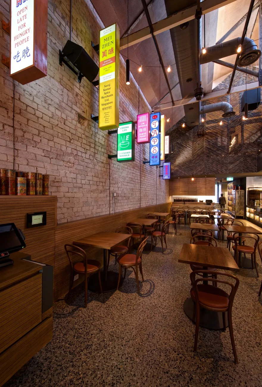澳大利亚" Hawker Hall "餐厅 | 竹屏风打造的街头气息-62
