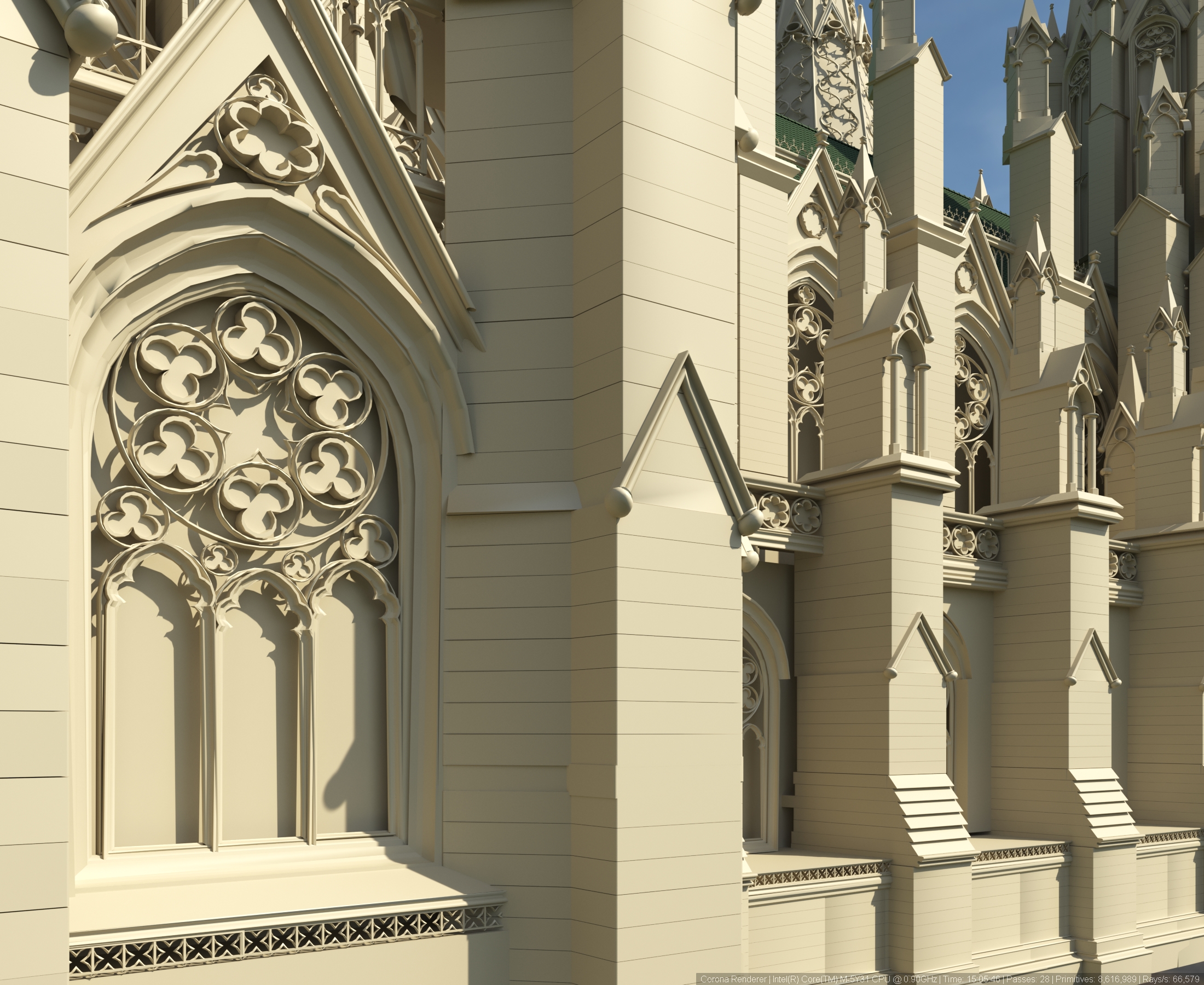St Patrick`s cathedral in NY (3Ds Max)-4