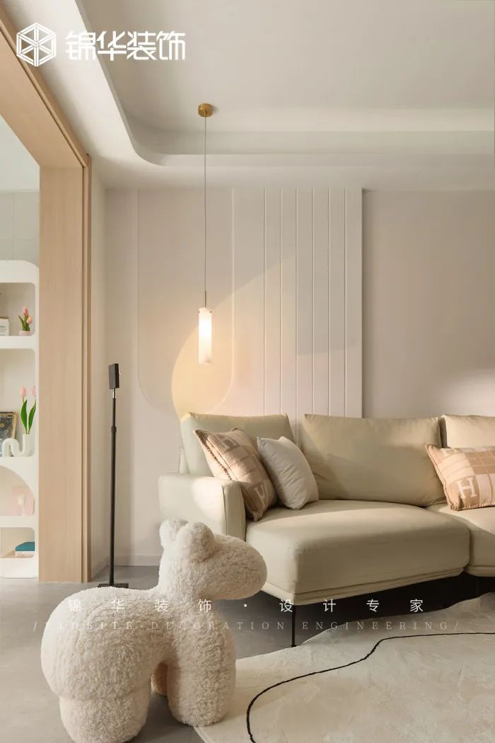 奶油色调的现代简约之家丨中国南京丨锦华装饰-21
