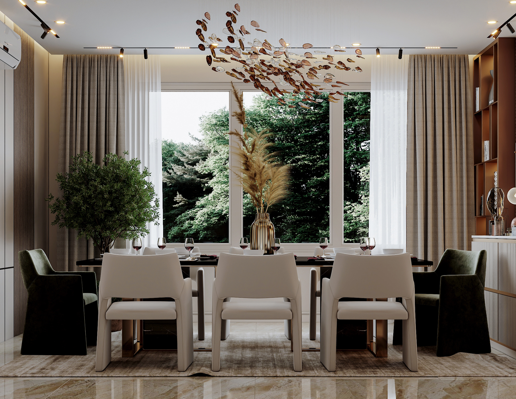 Modern Luxury Dining | Where Materials Speak Elegance-5