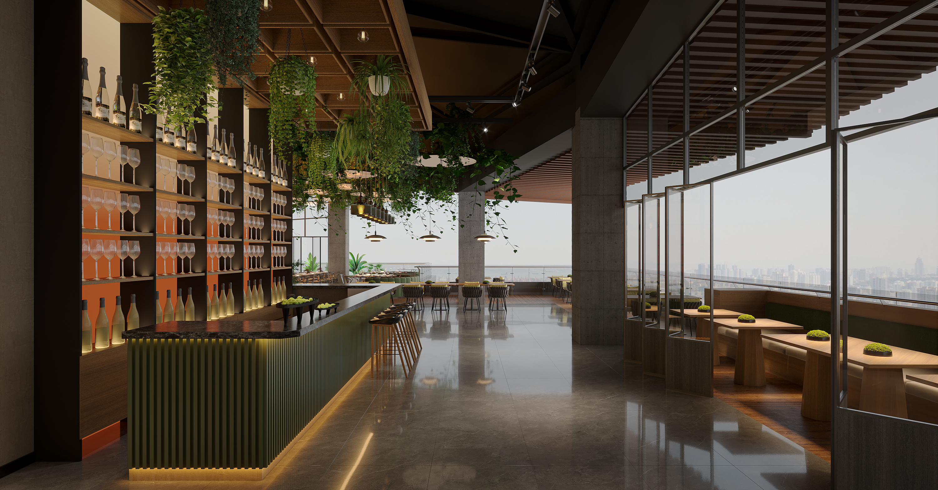 餐厅 （新中式跟工业风）混合-5