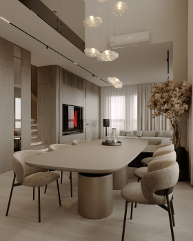 Двухуровневая квартира Гостиная