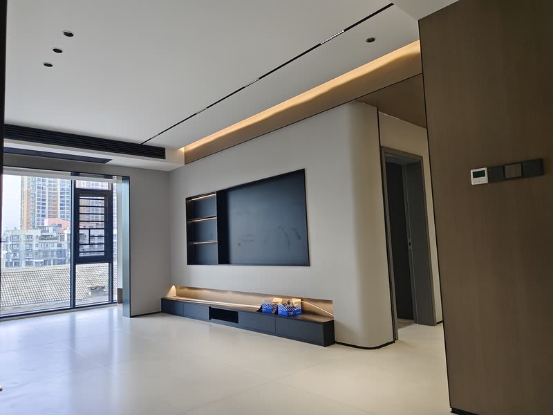 万达岳丽青城现代极简风室内设计-3