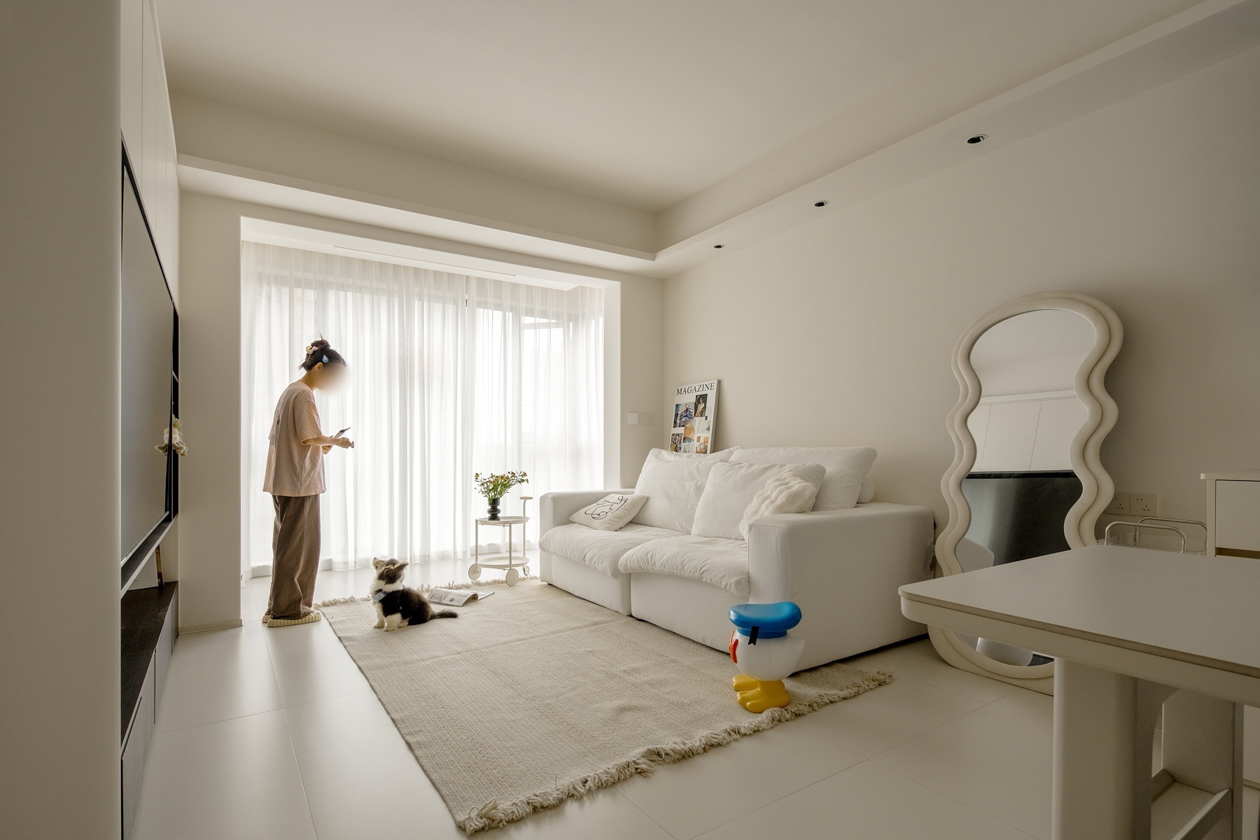 98㎡三房格局，动线重塑×收纳整合×简约奶油风-37