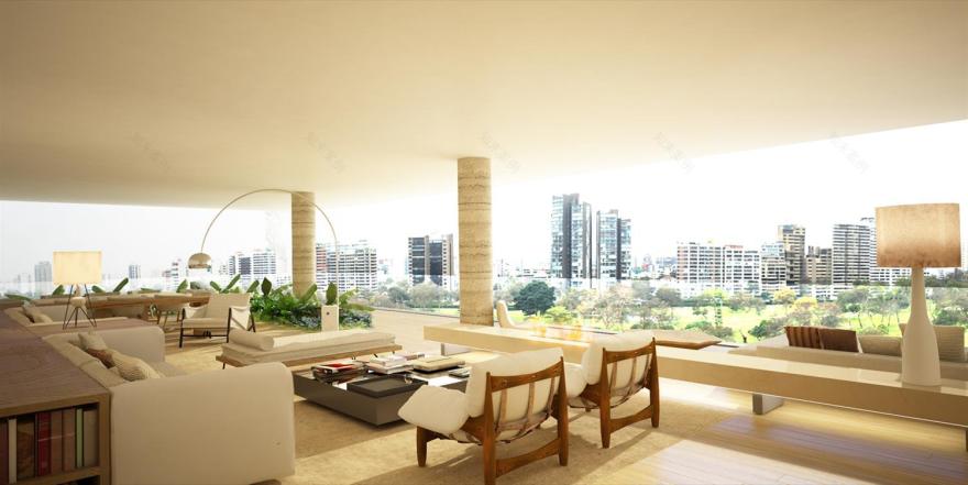 秘鲁利马住宅楼 | 木质与混凝土的完美融合-1