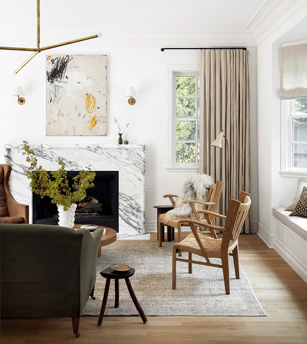 加州著名博主的温馨石制壁炉之家-2