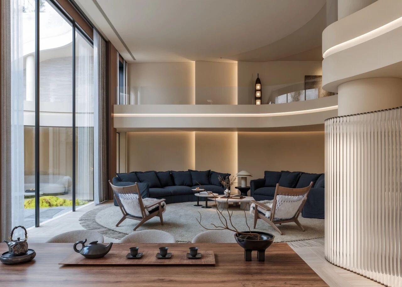 重庆紫檀庄园1300m²曲境别墅丨中国重庆丨美及空间设计-12