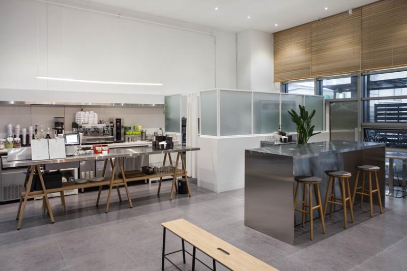 19 坪现代白色咖啡厅设计 毒山洞商区精致空间-2